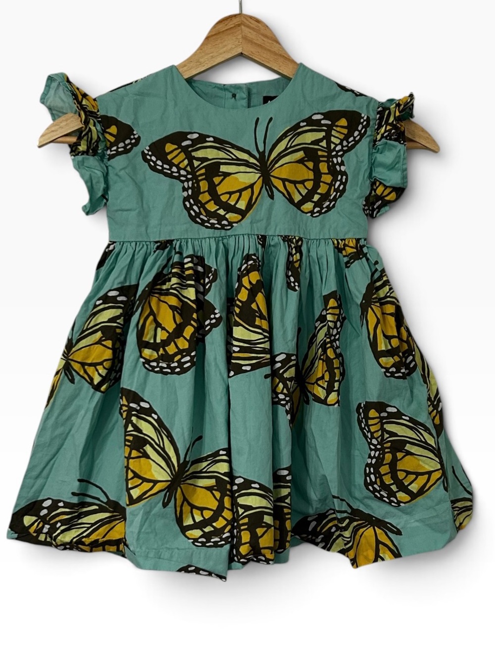 Tea Collection Monarch Butterly Dress Size 4T 100% Cotton Excellent Condition